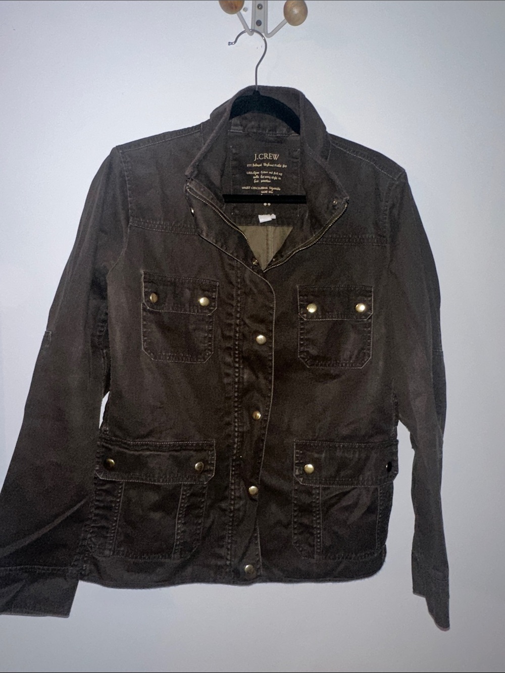 J. Crew Brown Utility Jacket with Front Snap Pockets